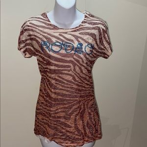 NWT Cowgirl Hardware Rodeo Tee Shirt Large